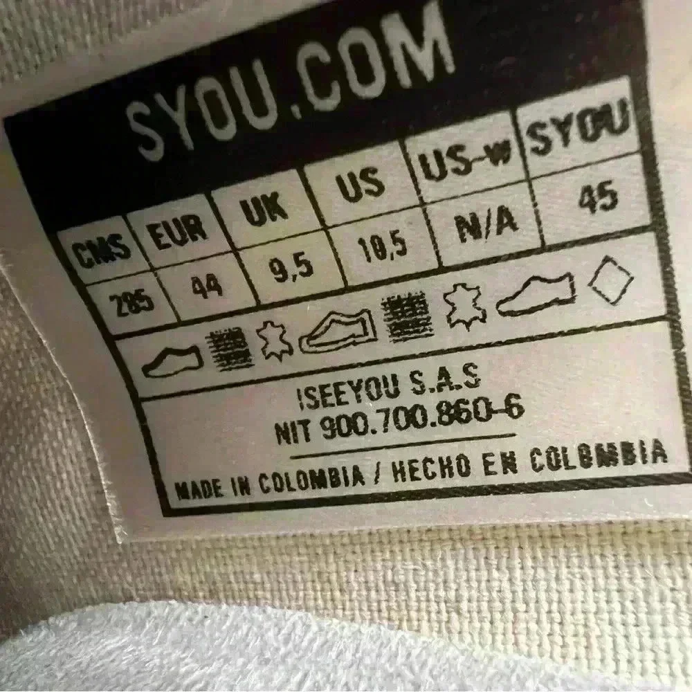 Women SYOU brand stimulates Colombian artistic talent. Sz 10.5 women 12.5 like…